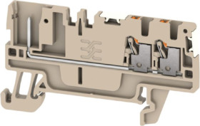 Terminal block, push-in connection, 1.5 mm², 3 pole, 17.5 A, 6 kV, dark beige, 2675710000