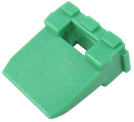 Plug, 6 pole, straight, green, W6P