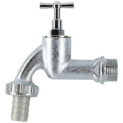 GARDENA 07331-20 Garden Tap 3/4&quot; for Indoor/Outdoor Use Silver