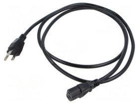 SN48-3/07/1.8BK Kabel: 3x0,75mm2, IEC C13 żeński,NEMA 5-15 (B) wtyk, 1,8m