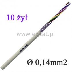Kabel LIYCY 10x0,14mm w ekranie; Technokabel