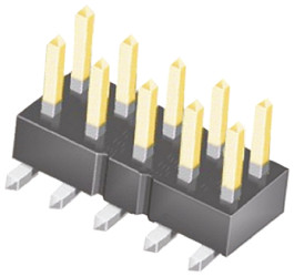 Złącze szpilkowe 10-pinowe raster: 2.54mm 2-rzędowe Samtec Montaż powierzchniowy 7.0A 475.0 V.