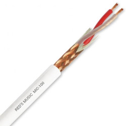 Kabel mikrofonowy biały 2x0,23mm² OFC Twinax PVC MIC-100-WHITE /100m/