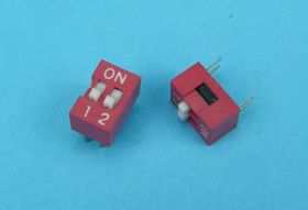 DIP SWITCH 2-PIN RED