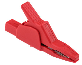 Zacisk krokodylkowy 32A izolowany 30mm Czerwony Hirschmann Test & Measurement