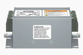 Filtr EMC 50A 3-fazowy 1.1mΩ 520 V AC 50 → 60Hz EPCOS Montaż panelowy