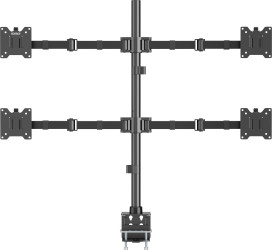 SpeaKa Professional Uchwyt do monitora, stołowy SP-MM-541 4 Wyświetlacz 43,2 cm (17") - 88,9 cm (35") czarny Obrotowy, z