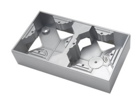 AS Puszka instalacyjna do serii As 2 podwójna srebrna PNP-2G/18 OSPEL