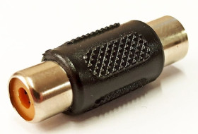 Adapter (łącznik) pojedynczy RCA (chinch) nikiel