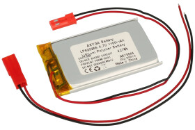 Akumulator; Li-Po; LP623255; 3,7V; 1100mAh; 6,2x32x55mm; Zabezpieczenie PCM; konektor+ gniazdo 2,54*2piny; AKYGA; RoHS
