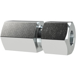 Screw fitting, L 52 mm, 160 bar, steel, galvanized, for pipe systems, 159140