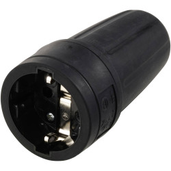 Sygonix SY-6618472 Safety mains socket Black TPE 250 V AC