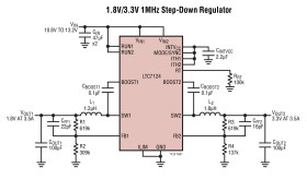 17V, Dual 3.5A Synchronous Step-Down Regulator with Ultralow Quiescent Current