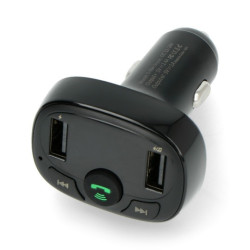 Transmiter samochodowy FM Baseus CCTM-01 Bluetooth z funkcją ładowarki - czarny