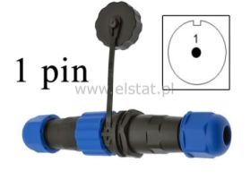 Wodoodporne złącze 1 pin; IP68; SP13; rozłączne