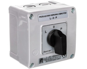 Łącznik krzywkowy L-O-P 16A w obudowie pokrętło czarne SK16-3.8368OB11