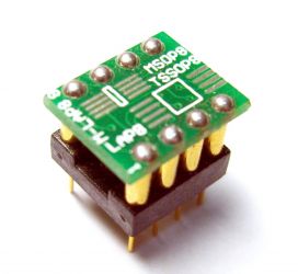 Adapter TSSOP8 (TSOP8) / MSOP8 (uSOP8) -->DIL8 (PDIP8 7,62mm/.300")