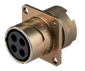 Złącze wielostykowe przemysłowe 4-pinowe, panelowe Gniazdo Souriau Sunbank by Eaton