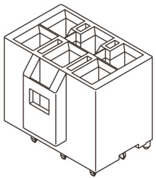 Listwa stykowa PCB 4-pinowe raster: 6.5 mm Prosty 2-rzędowe Molex Otwór przelotowy 125 V W osłonie