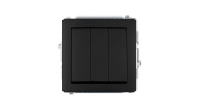 Deco Łącznik Potrójny Czarny Mat 12Dwp-7