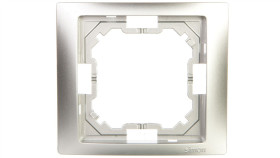 Simon Basic Neos Ramka Pojedyncza Srebrny Matowy Bmrc1/43