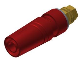 SAB 2600 G M4 Au RT Gniazdo bezp. 4mm, przyłącze M4, 32A, czerwone, Hirschmann, 972357701, SAB2600GAURT