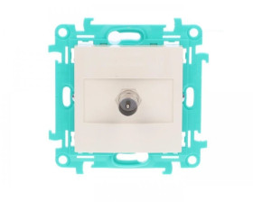 Simon 10 Gniazdo antenowe pojedyncze końcowe kremowy CAK1.01/41