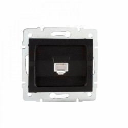Kanlux Mowion LOGI 02-1390-042 czarny mat, Gniazdo komputerowe pojedyncze, (RJ45Cat 5e Jack)