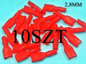 Osłonka konektora 2M8 na przewód 2,5mm czerwona