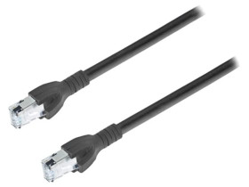 CA00652.00C10 Patch cord S/FTP 6a linka Cu PUR czarny 10m 26AWG Żyły: 8