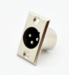 Wtyk mikrofonowy na panel XLR 3 pin