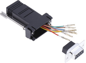 Adapter D-sub z typu D-Sub z 9 stykami na rodzaj Żeński z rodzaju Żeński na typ RJ45
