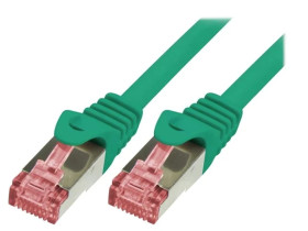 Patch cord S/FTP 6 linka Cu LSZH zielony 10m 27AWG CQ2095S