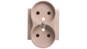 Simon 54 Pokrywa Gniazda Podwójnego Z Przesłonami Kremowa Z/U Do Ramek...