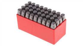 Zestaw Wybijaków Liter, 36-Szt., (27 Części X Stempel Stalowy Z Kropkowaną...