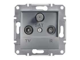 ASFORA Gniazdo antenowe R/TV/SAT końcowe (1dB) stal EPH3500162 SCHNEIDER ELECTRIC