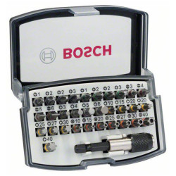 Bosch 2607017319 PRO 32-Piece Bit Set: Quick-Change Colour-Coded Holder