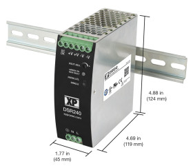 Zasilacz szyny DIN U wy 48V dc I wy 5A U we 85 → 264V ac XP Power 240W impulsowy