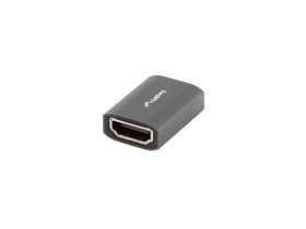 Adapter HDMI(F)-HDMI(F) 8K beczka srebrna aluminium AD-HDMI-02
