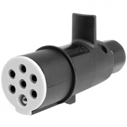 Wtyczka naczepowa typu S (czarny) 7-pin 24V plastik na kabel