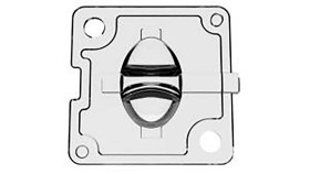 Soczewka LED 25 x 25 x 5.65mm, do użytku z Oświetlenie korytarza, oświetlenie w dół i oświetlenie wnętrza, oświetlenie