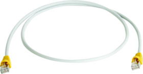 Crossover patch cable, RJ45 plug, straight to RJ45 plug, straight, Cat 6A, S/FTP, LSZH, 3 m, yellow, 100008470