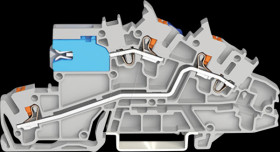 2203-7640 Multi-level installation terminal block, 2.5 mm², NT/L, grey