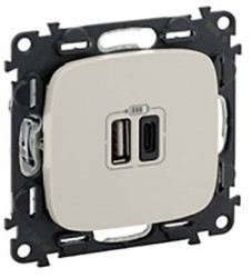 Legrand Gniazdo USB Valena Life Allure beżowy 754966
