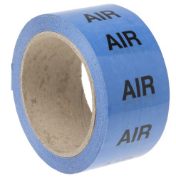Taśma do oznaczania rur Niebieski PP, winyl, text Air, Dim. W 50mm x L 33m RS PRO