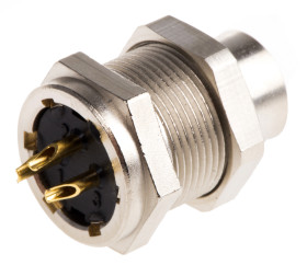 Złącze wielostykowe przemysłowe 3-pinowe M9, panelowe Gniazdo binder