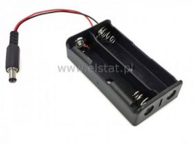Koszyk na baterie 2x 18650 z wtyczką 2.1/5,5mm