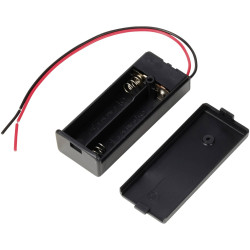 TRU COMPONENTS TC-13220664 Battery tray for 2x AAA with cable 64x26x18mm