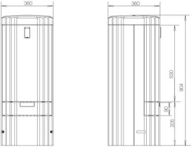 Szafa dystrybucyjna o stałym położeniu Hager ZAF135M, 360 mm x 904 mm x 360 mm, 1 szt.