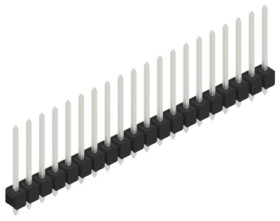 Pin header, 20 pole, pitch 2.54 mm, straight, black, 10054281